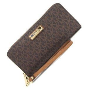 Michael Kors Jet Set Travel Continental Wristlet Wallet - 32S7GTTE9B - Brown